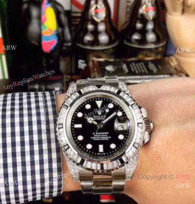 New Copy Rolex Submariner Rainbow Stainless Steel 40mm Watch